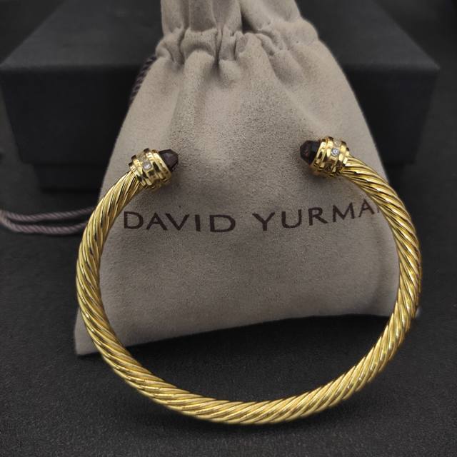 david Yurman 5Mm Gold Diamond Purple Diamond Bracelet Recommended For Wrist C