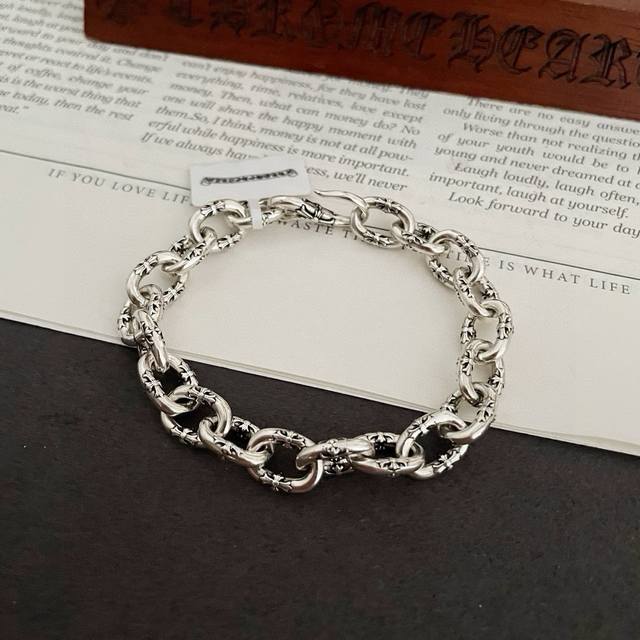 New Counter Quality Chrome Hearts Cross Ring Bracelet With Concave And Convex Sh