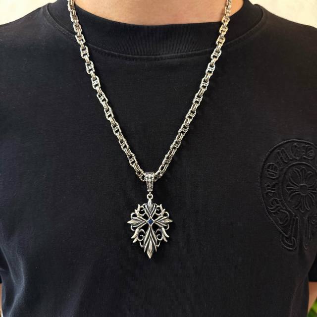 New Counter Quality Chrome Hearts Chrome Hearts Classic Retro Necklace Cross Plu