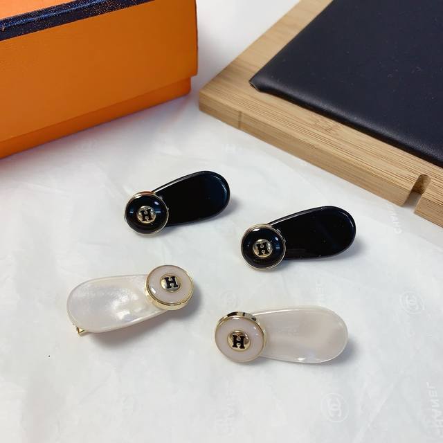 hermes Hermes Hermes Hairpin New Logo Side Clip Bangs Clip Pressure Clip Dail