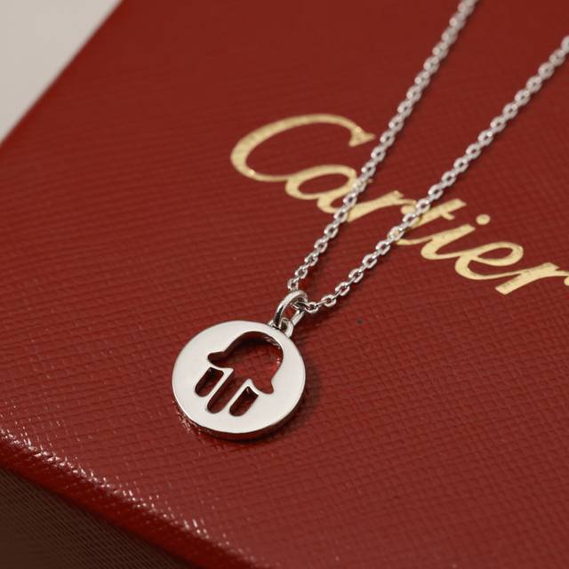 Round Brand Palm Necklace Cartier New Version Cartier Necklace Latest Model Time