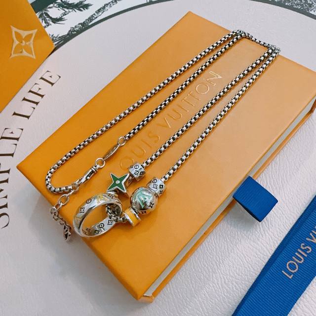 Louis Vuitton Lv Necklace Original Goods Counter New Model Open Mold Retro Trend