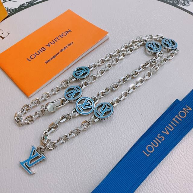 Louis Vuitton Lv Necklace Original Goods Counter New Model Open Mold Retro Trend