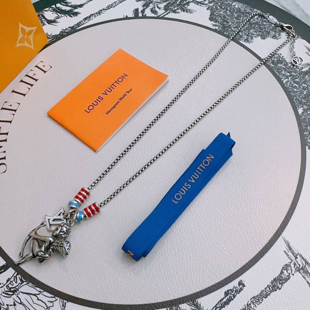 Louis Vuitton Lv Necklace Original Goods Counter New Model Open Mold Retro Trend