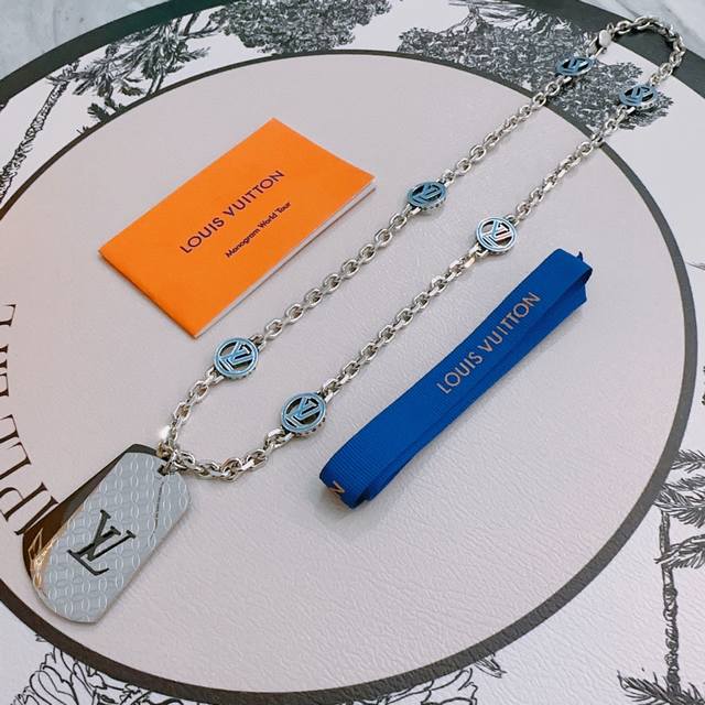 Louis Vuitton Lv Necklace Original Goods Counter New Model Open Mold Retro Trend