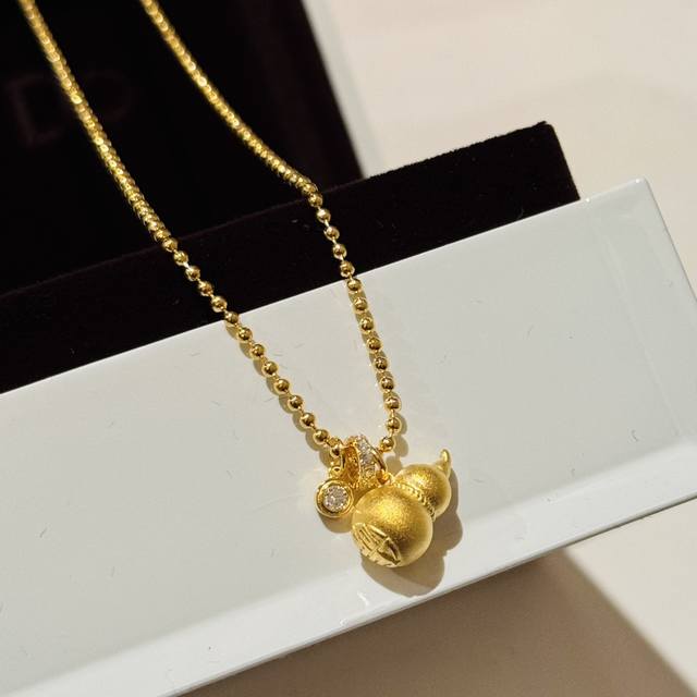 a4750 Hottest Frosted Gourd Bead Necklace. Gourd Has The Meaning Of Fortune A