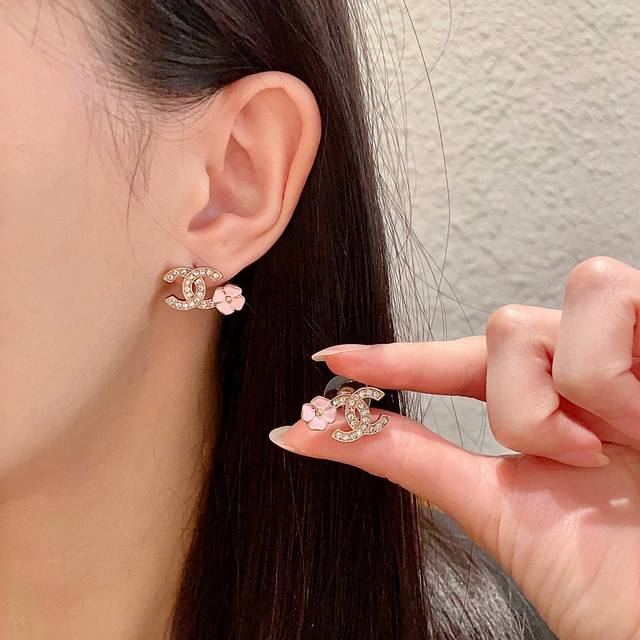 Chanel Camellia Double C Earrings