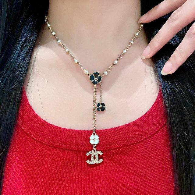 Chanel Camellia Double C Necklace