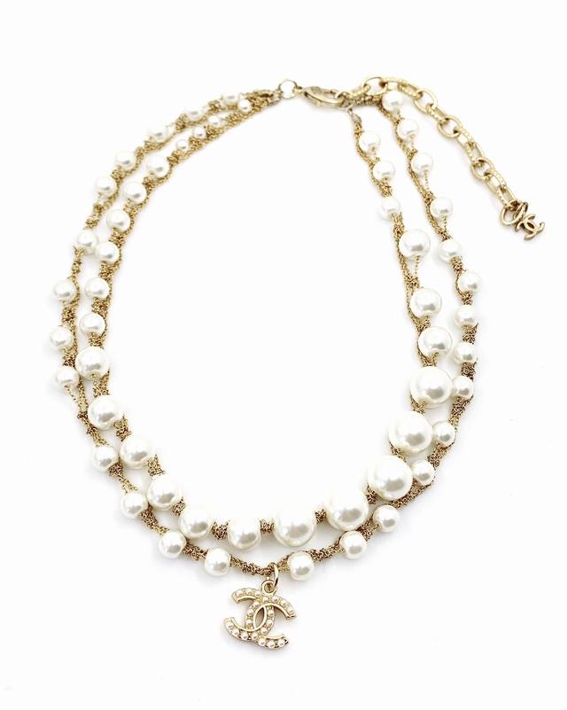 chanel High-Quality Popular Double-Layer Pearl Necklace, One-To-One Customiza