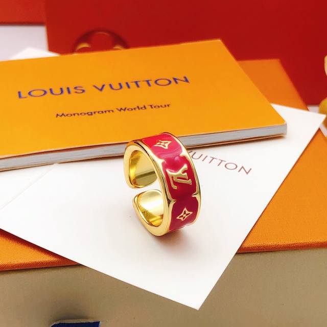 No.Ljz0035 Lv*Latest Red Oil Drop Ring Consistent Zp Brass Material
