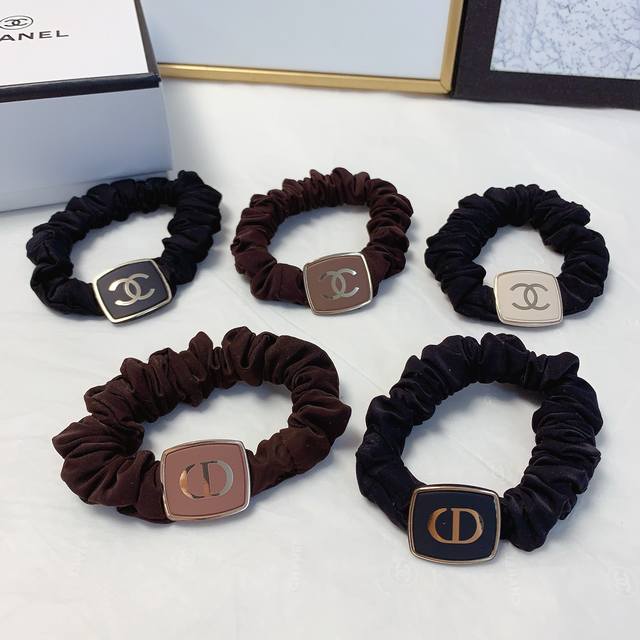chanel Xiaoxiang Dior Dior Hair Band New Logo Rubber Band Hair Band Temperame