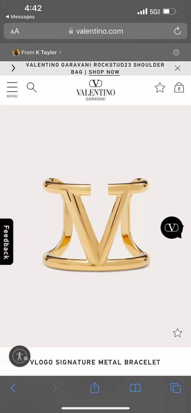 Valentino Wide Bracelet