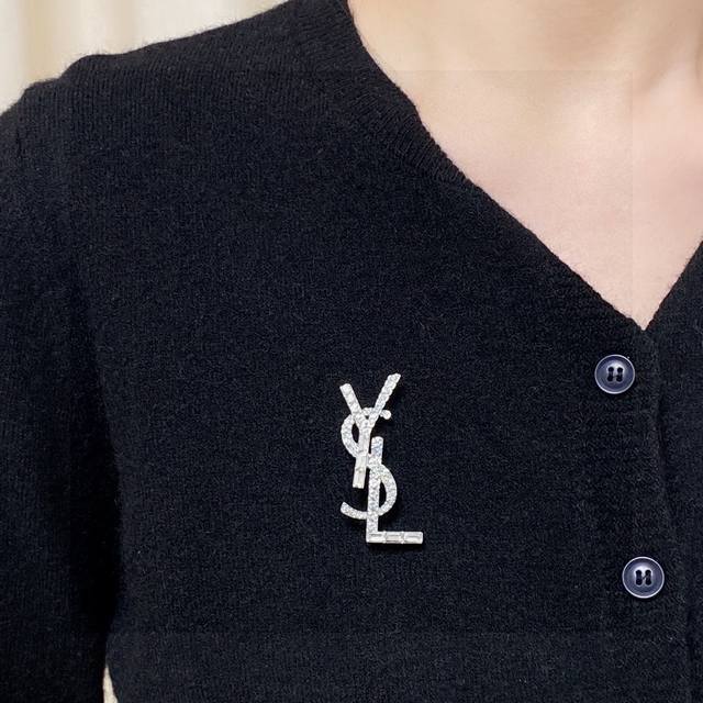 ysl The New Silver Diamond Brooch From Saint Laurent Is The Most Understandin