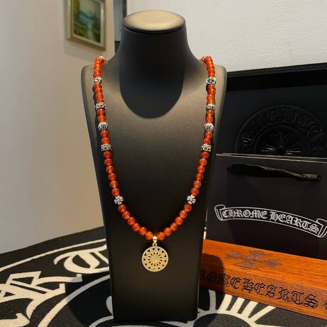 Chrome Hearts New Beaded Necklace Is Classic And Versatile. You Can Also Wrap It