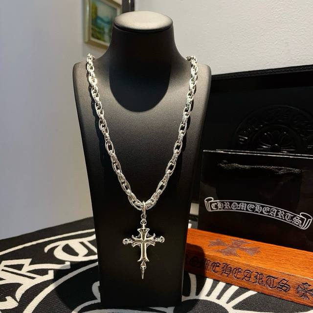 New Counter Quality Chrome Hearts Chrome Hearts Classic Retro Necklace Skull Cro