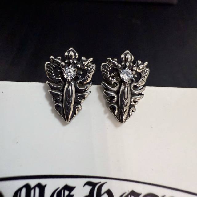 New Counter Quality Chrome Hearts Chrome Hearts Earrings Imported Electroplating