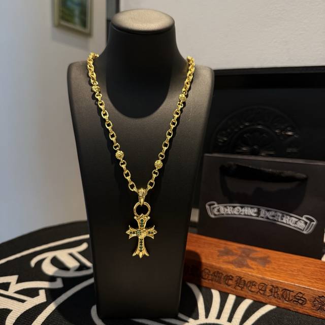 New Counter Quality Chrome Hearts Chrome Hearts Classic Retro Gold Cross Flower