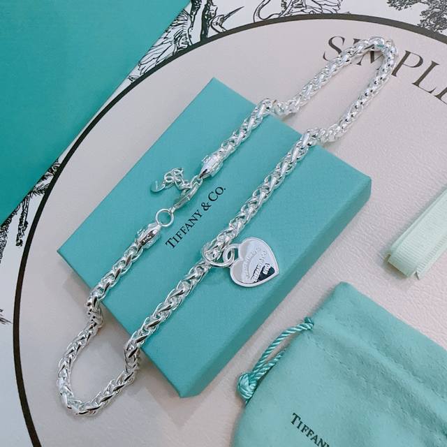 Tiffany Necklace Tiffny&Co. Counter Exquisite Silver Version Celebrity Style Ret