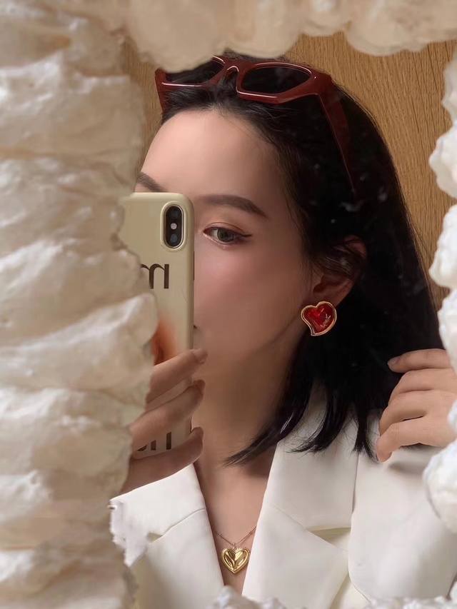 We Produce A Large Number Of Consultation Customers Fu Ys1 Red Heart Earrings An