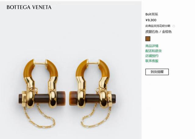 bottega Veneta Bv Earrings Are Full Of Metal, Very Good, The Overall Details