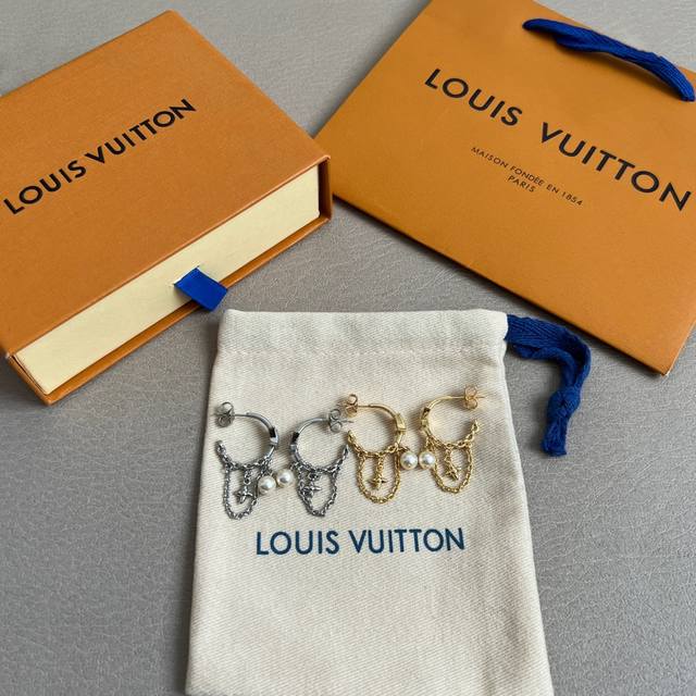 Original Lv Earrings Louis Vuitton Louis Vuitton Counter Consistent Material Pop
