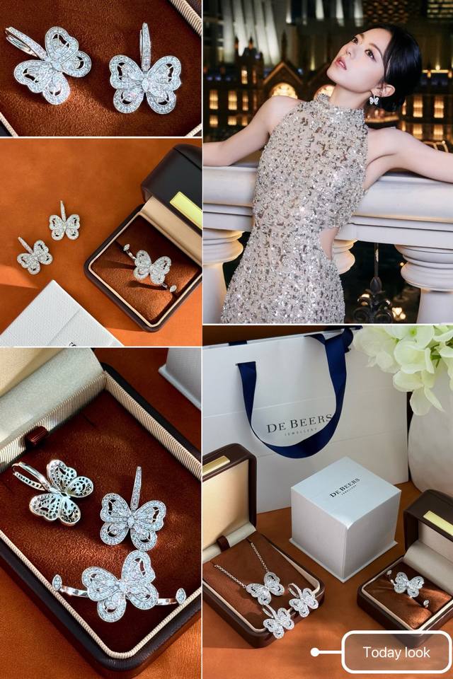Ring Earrings Necklace Debeers Hot-Selling Fashion Star Blogger Same Style High-