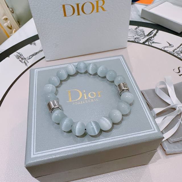 Genuine New Seiko Version Dior Dior Bracelet Multi-Element Agate Thai Silver Sty