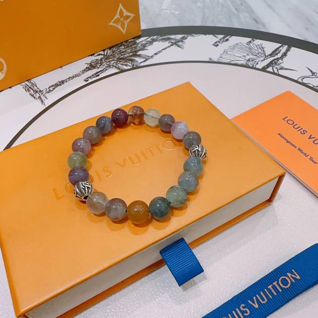 New Counter Seiko Version Louis Vuitton Lv Bracelet Multi-Element Agate Thai Sil