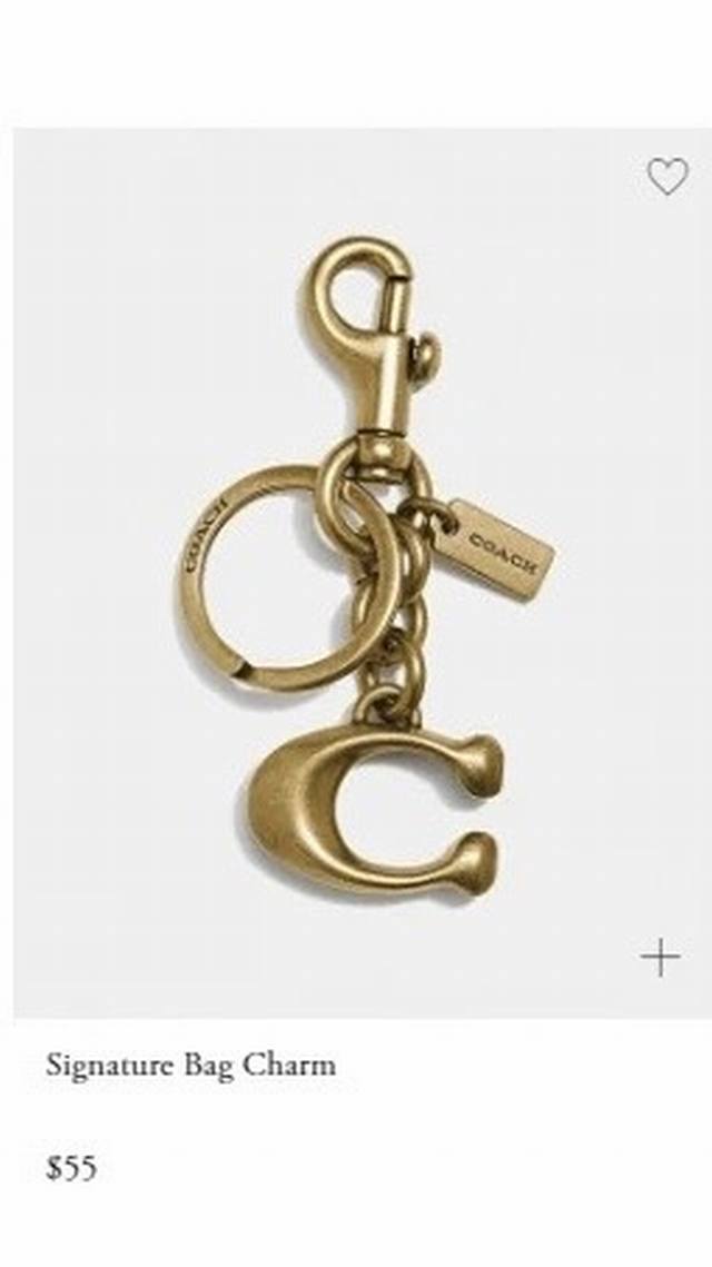 New Product With Packaging Coach Signature Bag Charm Keychain Counter Consistent