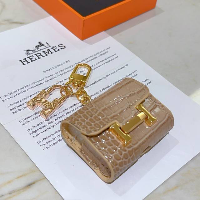 New Hermes Keychain Keychain Key Bag Bluetooth Headset Bag Platinum Version Adva