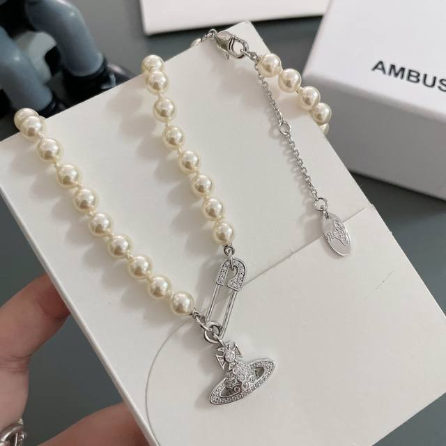 Necklace, High Quality Details As Shown In The Picture, Brooch Planet Pearl Neck