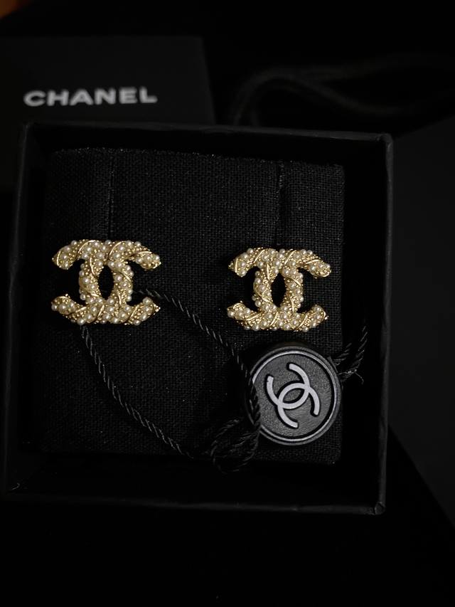 Millet Pearl Earringsch Nel High Quality Classic Double C Millet Pearl Earrings