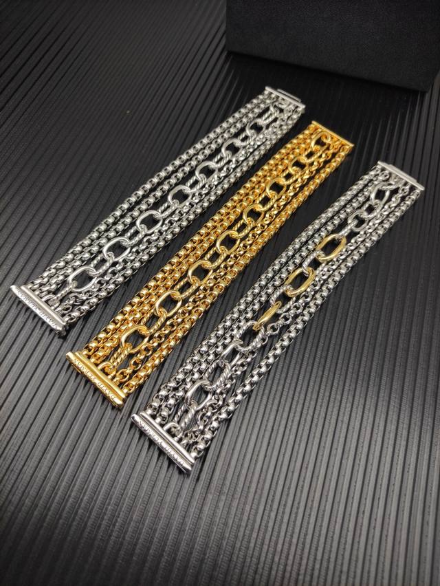 david Yurman 29Mm Multi-Row Chain Bracelet Size 19Cm No. Dysl-052-054