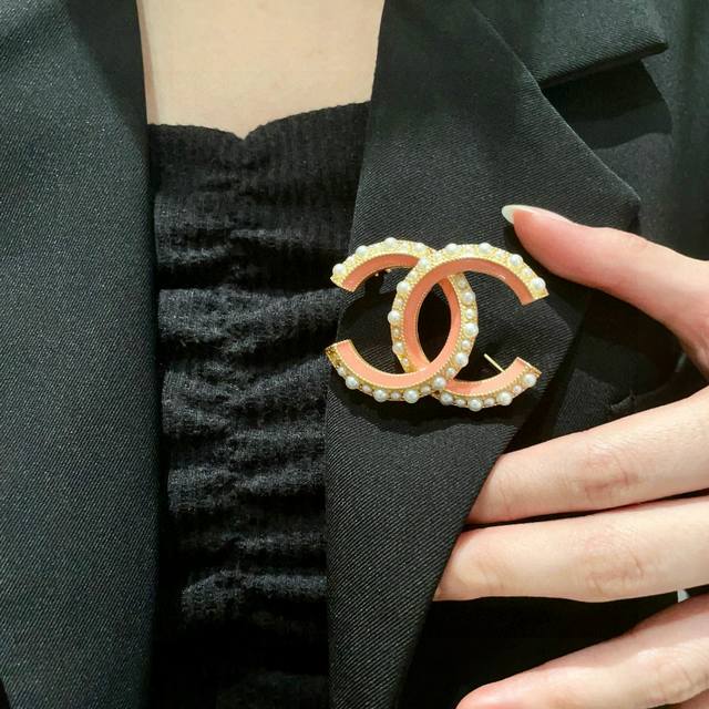 Chanel Pearl Classic Double C Brooch