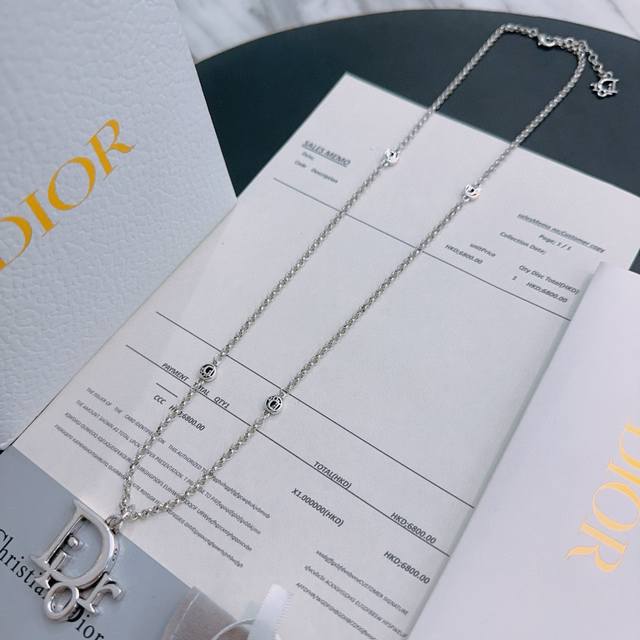 dior New Dior Necklace Original Goods Counter New Model Open Mold Retro Fashi