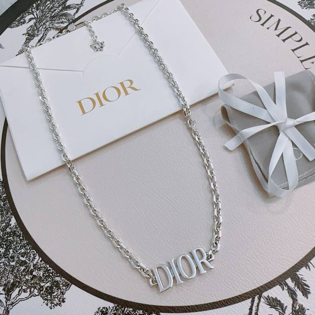 dior New Dior Necklace Original Goods Counter New Model Open Mold Retro Fashi