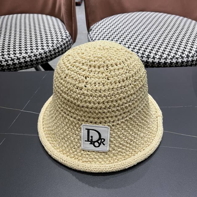 Dior 2025 New Year Rolled Edge Solid Color Fisherman Hat Female Summer In You El