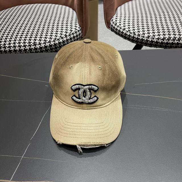 chanel Chanel 2025 New Washed Denim Brand Baseball Cap Counter Classic Style