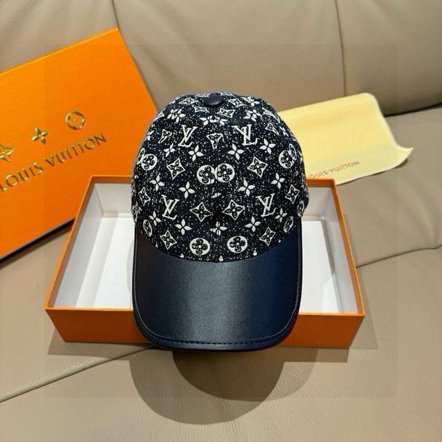 With Box Bag Lv Louis Vuitton New Original Baseball Cap Cowhide Stitching 1:1 Mo