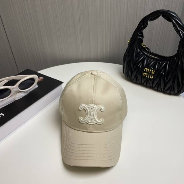 celin* Celine Ss New Arc De Triomphe Embroidered Baseball Cap. The Shape Of T