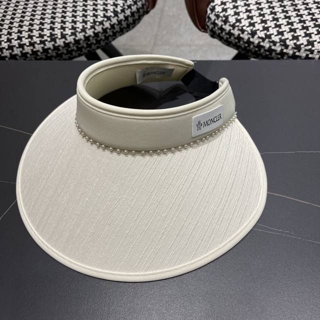 moncler Moncler Hat Women's Summer Sun Hat High-End Pearl Sun Hat Anti-Ultrav