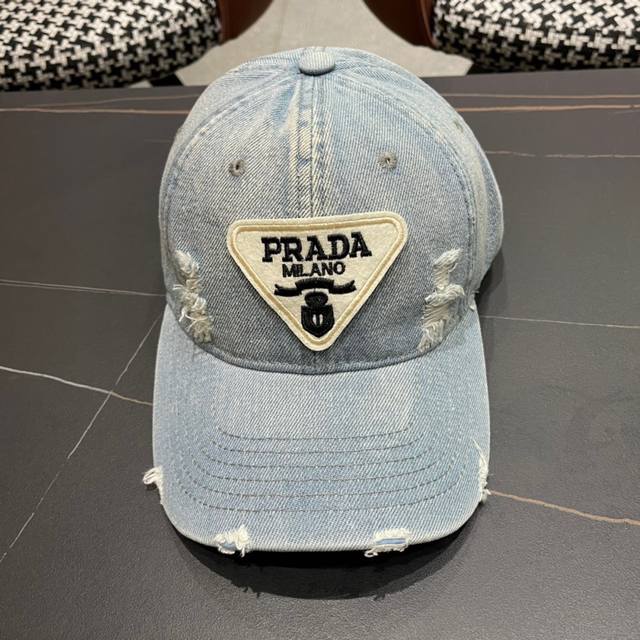 Prada Spring And Summer New Big Brand Denim Baseball Cap New Shipment Big Brand