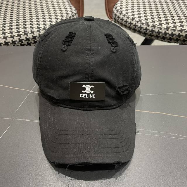celine Celine 2025 Spring And Summer New Hit Hole Baseball Cap Big Brand Supe