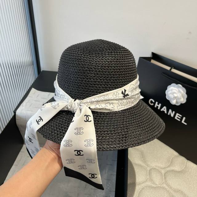 chanel Chanel's New Straw Hat With Silk Ribbon Is A Must-Have For Fairies Whe