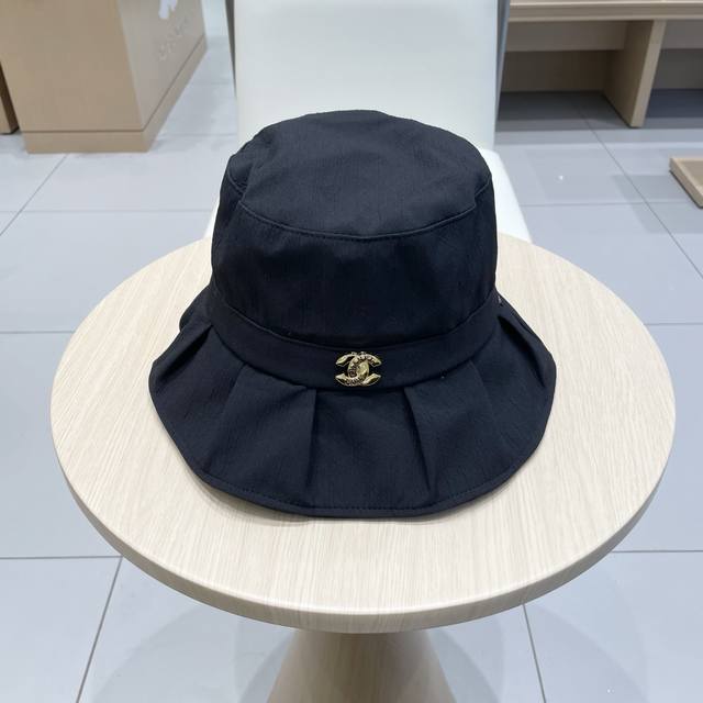 chanel Simple Lotus Leaf Edge Small Fisherman Hat Female Summer Anti-Ultravio