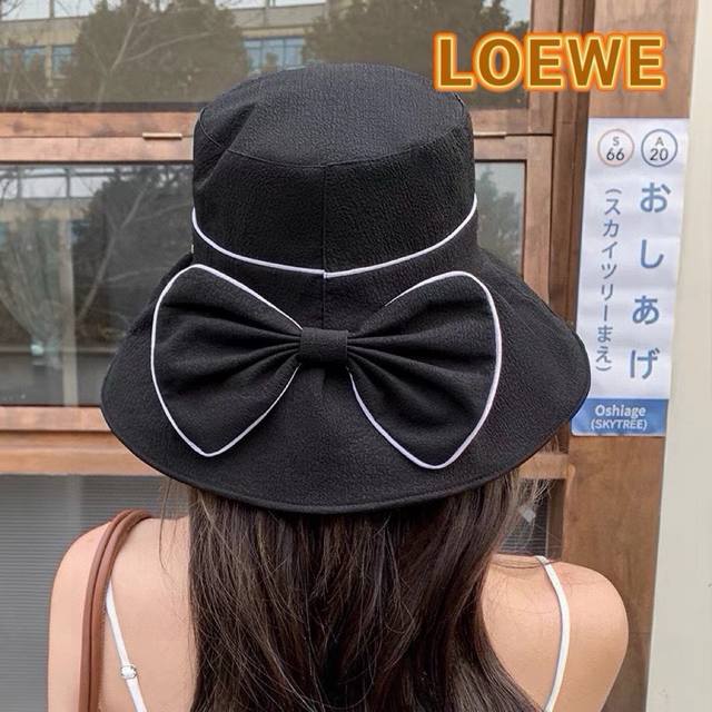 Loewe Loewe Summer Large Brim Fisherman Hat For Women Elegant Sun Protection Sun