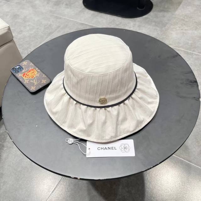 chanei Chanel Fisherman Hat For Women Spring And Summer Travel Fashion Stripe