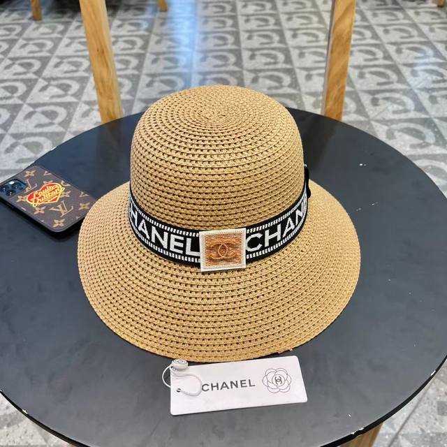 chanel Chanel's New Straw Hat Is Made With High Density. It Is A Very Tastefu