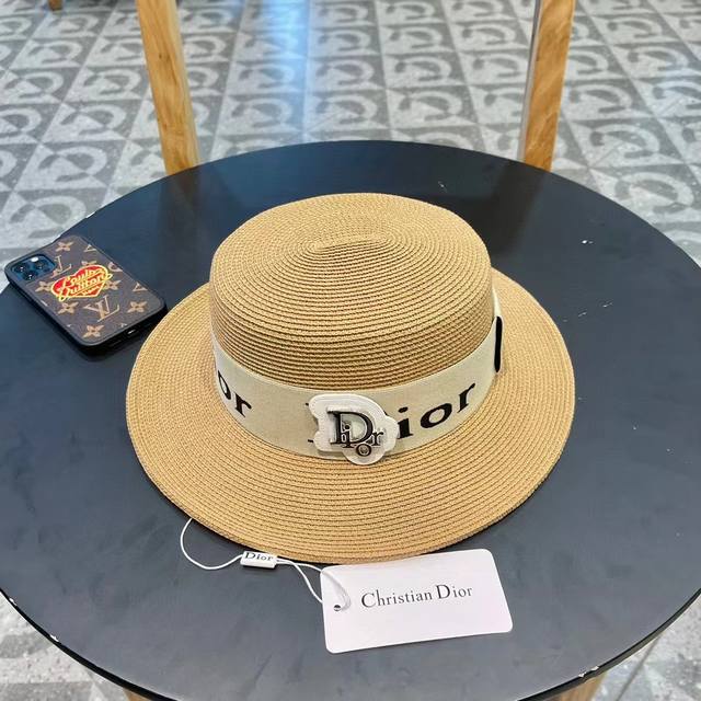 dior Dior New Brand Woven Basin Hat Straw Hat Is The First Choice For The Bea