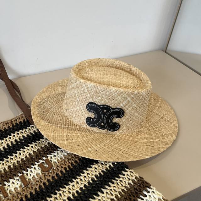 celine Celine Raffia Sun Hat Sun Hat Beach Hat Head Circumference 57Cm